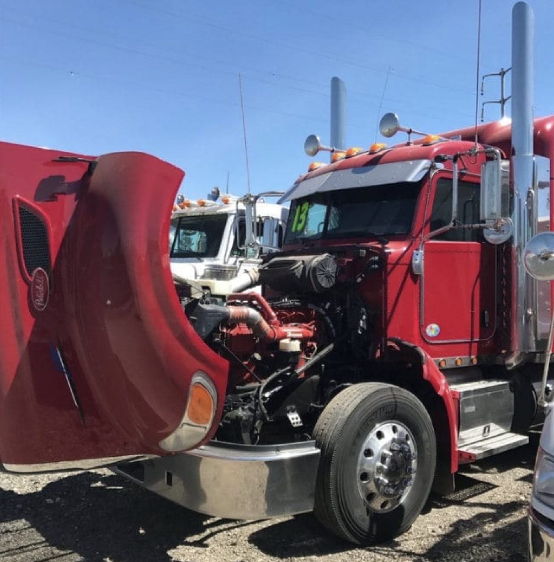 this image shows truck engine repair in Omaha, NE