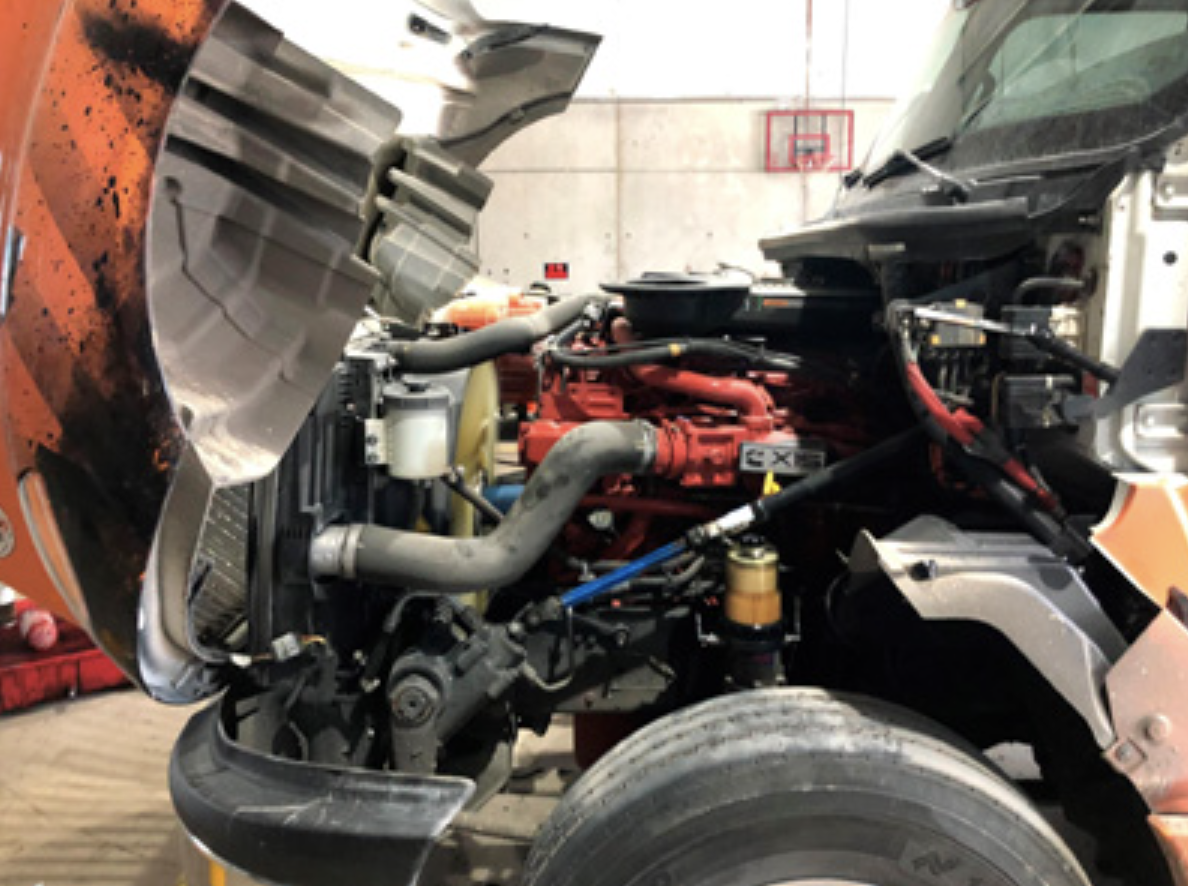this image shows mobile truck engine repair in Omaha, NE